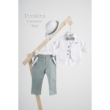 Piccolino Βαπτιστικό κοστούμι Lorenzo σε χρώμα Mint Piccolino Βαπτιστικό κοστούμι Lorenzo σε χρώμα Mint